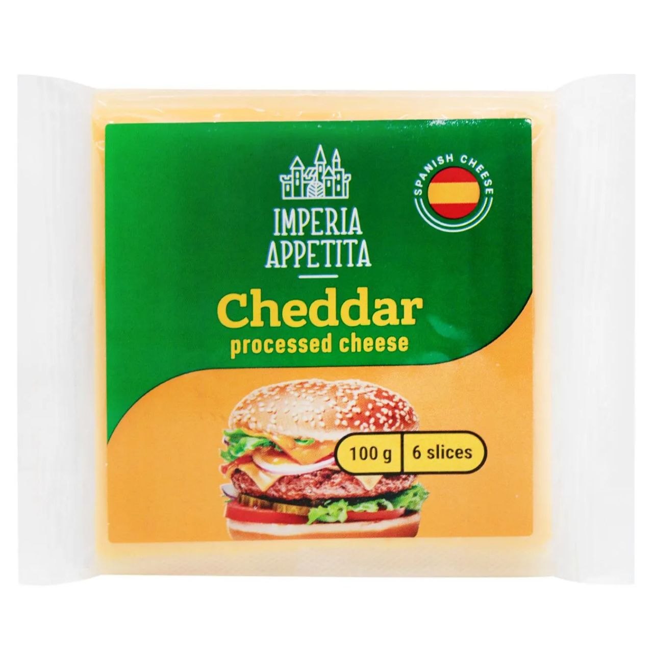 Сир Чеддер слайси 45% Imperia Appetita 100г